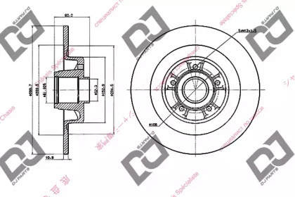 Тормозной диск DJ PARTS BD1795